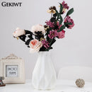 Plastic Flower Vase Nordic Style Diamond Shape For Wedding Decor