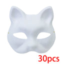 DIY Cat Face Mask Set Paintable Blank Masks For Party Cosplay
