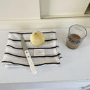 Striped Tablecloth Black White Dining Mat Coaster Home Decor Cloth