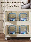Foldable Storage Cabinet With Wheels Dustproof Wardrobe Organizer