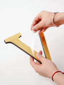 Golden Mirror Acrylic Wall Sticker Large 20cm DIY English Letters Decor