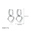 Twisted Circle Hoop Earrings Gold Plated Double Geometric Mini Hoops