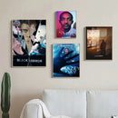 B-BLACK Mirror Wall Poster Self Adhesive For Bedroom Living Room