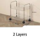 Mobile Rolling Storage Cart With 2 3 4 Tiers Multi-Layer Organizer