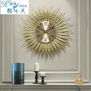 Wheat Ears Wall Clock Living Room Decor Symbolizing Prosperity Unity