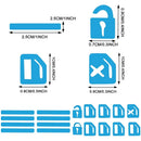 18Pcs Car Luminous Door Window Lift Button Stickers Set Interior