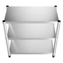3-tier Stainless Steel Storage Rack Strong Load Capacity Organizer
