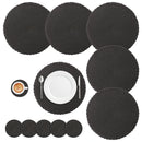 Set Of 12 Round Braided Table Mats Non Slip Heat Resistant Pads