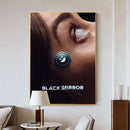 B-BLACK Mirror Wall Poster Self Adhesive For Bedroom Living Room Office