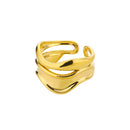 316L Stainless Steel Rings For Women Gold Color Classic Wedding Couple Rings