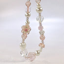 Glass Bowknot Flower Bead Phone Strap Lanyard Charm Keychain Pendant