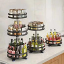 Spice Rack Organizer 360 Rotation Non-Skid Jar Can Storage Tray