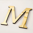 Golden Mirror Acrylic Wall Sticker Large 20cm DIY English Letters Decor