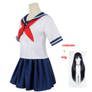 Yandere Simulator Cosplay Costume Osana Najimi School Uniform Wig