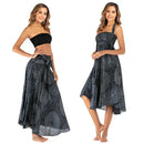 Boho Maxi Skirt Women Vintage Two Way Wear Beach Dress Skirt