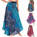 Boho Maxi Skirt Women Vintage Two Way Wear Beach Dress Skirt