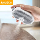 ROJECO Electric Pet Hair Removal Brush With Steam Spray For Dogs Cats