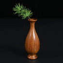 Mini Walnut Wood Vase Decorative Tabletop Dry Flower Arrangement
