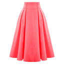 Tulle Skirt Women High Waist Pleated A Line With Pockets