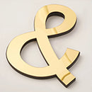 Golden Mirror Acrylic Wall Sticker Large 20cm DIY English Letters Decor