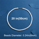 Artificial White Pearl Necklace Elegant Beaded Choker For Men Women