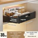 In-Cabinet Pulley Drawer Organizer Kitchen Shelf Spice Storage Box