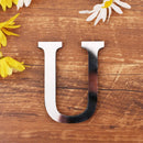 Silver Letter 3D Mirror Wall Sticker Alphabet For Birthday Wedding Decor