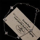 Crystal Flower Stainless Steel Bracelet Elegant Korean Style Jewelry