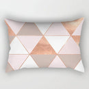 Nordic Pink Checkered Striped Cushion Pillowcase For Office Living Room