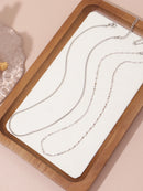 Minimalist Stainless Steel Women's Necklace Set Elegant Daily Jewelry