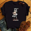 26 Letter Printed Women T-shirts Casual Graphic Summer Short Sleeve Tops
