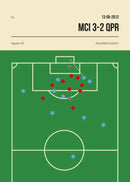 Football Canvas Wall Art Golden Goal Soccer Sports Poster Print