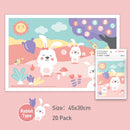 20PCS Disposable Baby Placemats Kids Portable Table Mats For Children