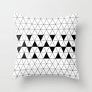 Black And White Geometric Cushion Cover Cube Letter Print Sofa Pillow