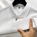 Men's Polo Shirt Cotton Casual Short Sleeve Solid Color Lapel Tee