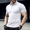 Men's Polo Shirt Short Sleeve Solid Color Lightweight Casual Top