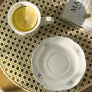 Swan Ceramic Coffee Cup And Saucer Set With Dessert Plate And Spoon