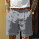 Korean Style Men's Summer Shorts Breathable Solid Color Streetwear