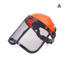 Garden Grass Trimmer Safety Helmet With Full Face Mesh Mask