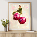 Retro Fruit Disco Ball Poster Citrus Apple Strawberry Canvas Art