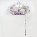 Venetian Masquerade Mask With Holding Stick For Womens Party