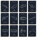 F1 Car Race Route Wall Art Canvas Painting Framed Home Decor