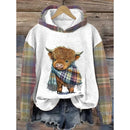 Highland Cow Hoodie 3D Print Unisex Animal Hooded Sweatshirt Pullovers