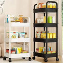 Multi-Layer Storage Rack Mobile Trolley For Kitchen Bedroom Bathroom Snacks
