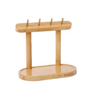 Wooden Key Storage Rack With Brass Hooks Bamboo Shelf Organizer