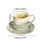 Swan Ceramic Coffee Cup And Saucer Set With Dessert Plate And Spoon