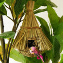 Natural Grass Bird House Hanging Parrot Nest Outdoor Resting Place