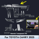 Toyota Camry 2025 Center Console Protective Film TPU Scratch Resistant