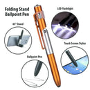 Multifunction Ballpoint Pen With LED Light Foldable Phone Holder