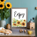 Bathroom Poster Sunflower Wall Art Decorative Mirror Hanging